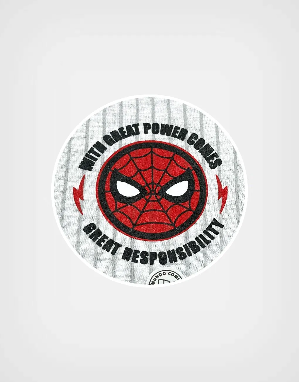 Polo Manga Larga Spider Man Color Azul + Gris Para Niños