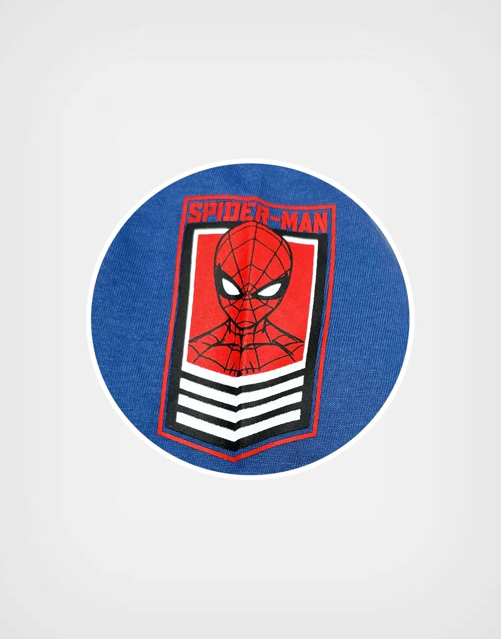 Polo Manga Larga Spider Man Color Azul + Gris Para Niños