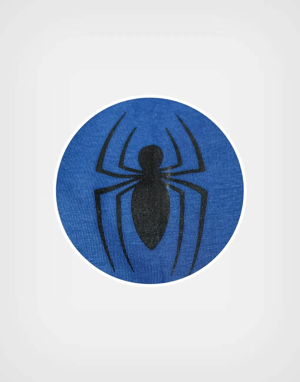 Polo Manga Larga Spider Man Color Azul + Gris Para Niños