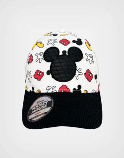 Gorra Mickey Mouse Color Beige + Negro Para Niños