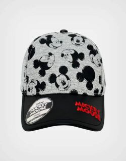 Gorra Mickey Mouse Color Gris + Negro Para Niños