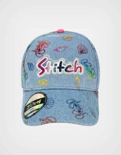 Gorra Stitch Jean Color Azul Para Niñas