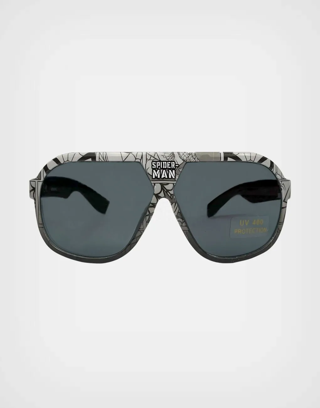Lentes de Sol Spider Man Color Gris Comics con Estuche Para Niños