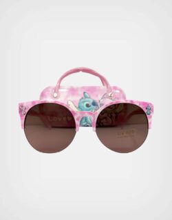 Lentes de Sol Stitch y Angel Color Rosa con Estuche Para Niñas