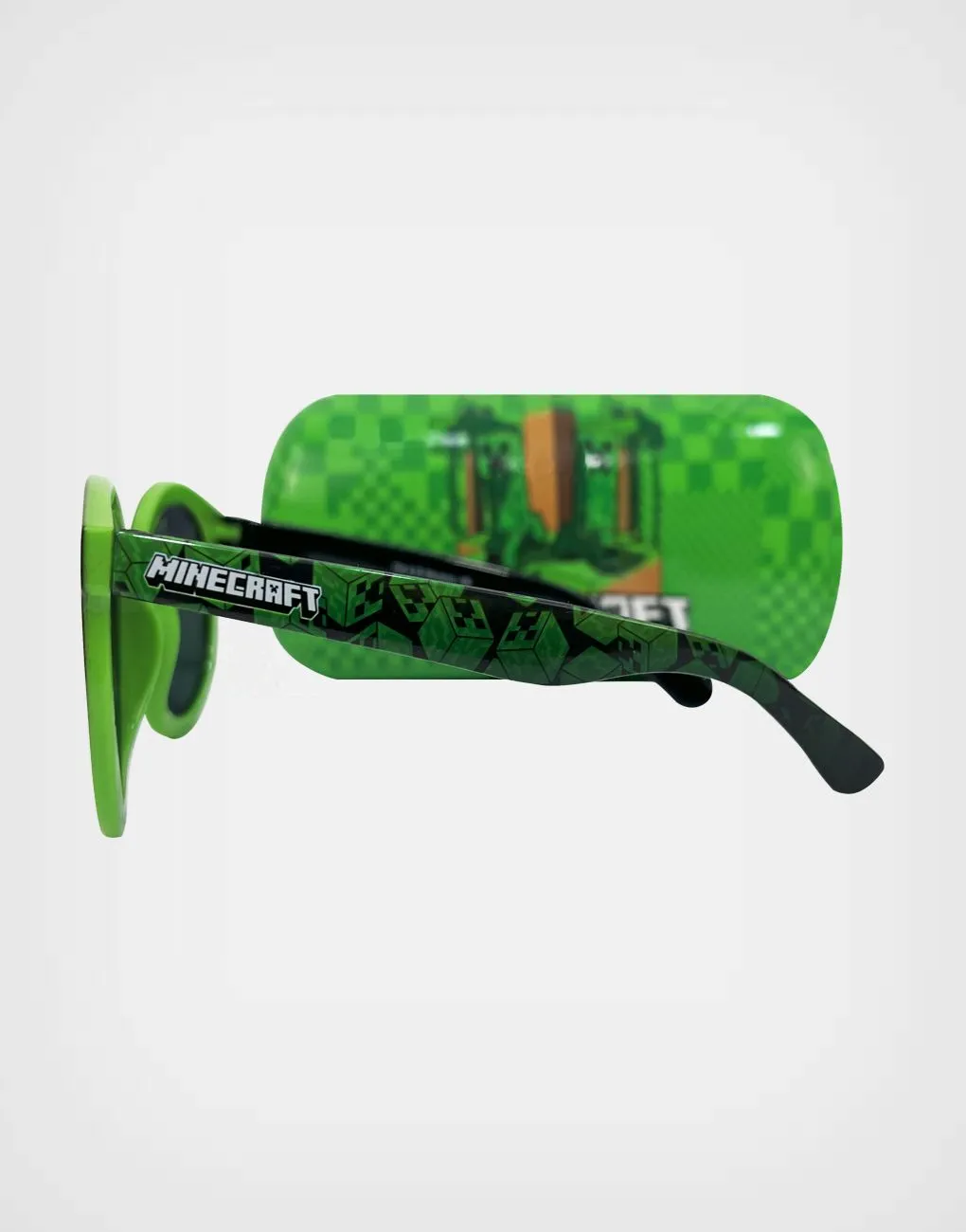 Lentes de Sol con Estuche Creeper Minecraft Color Negro y Verde