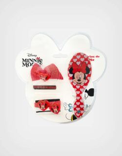 Set De Accesorios Para Cabello Minnie Mouse Color Rojo