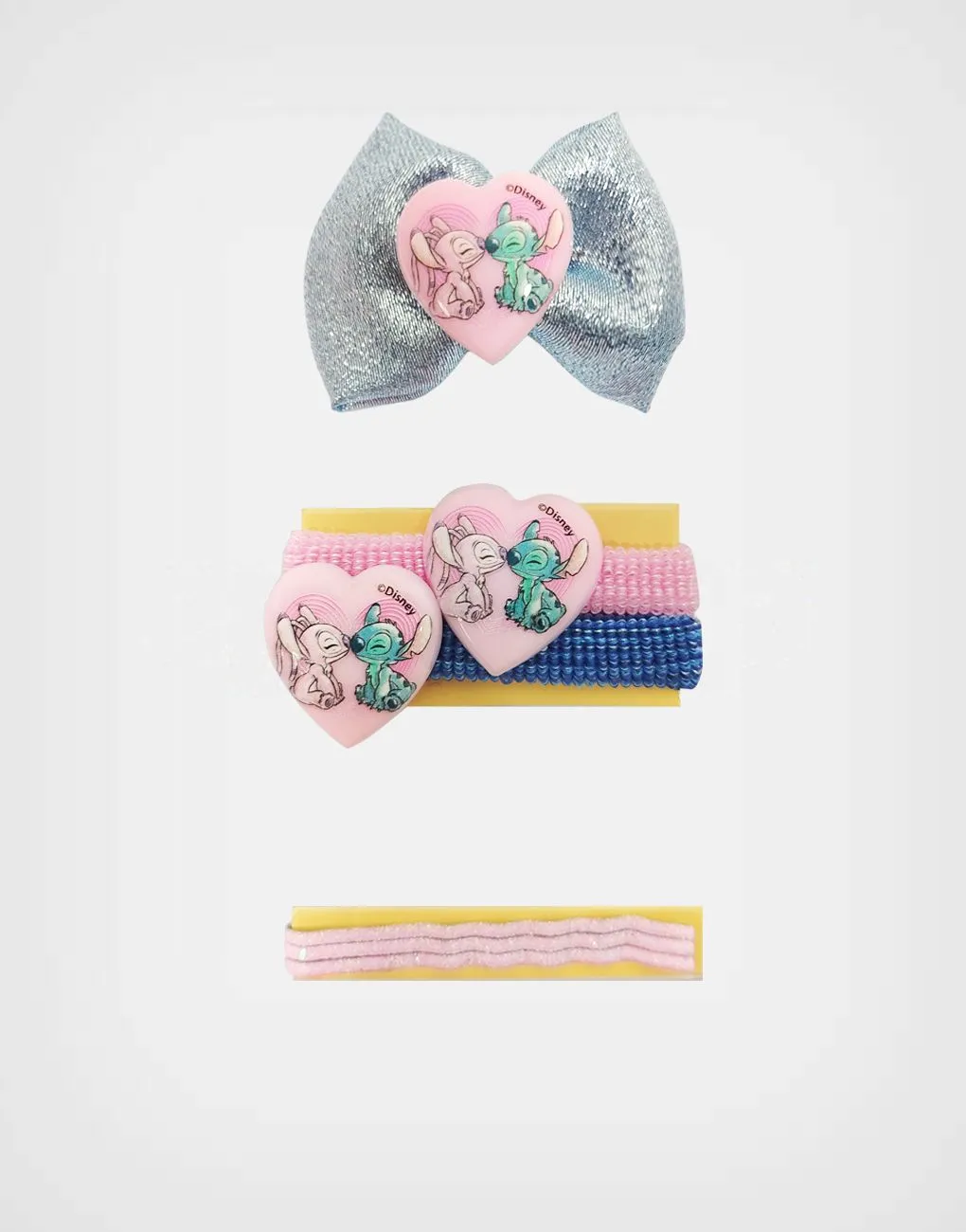 Set De Accesorios Para Cabello Stitch Color Rosa