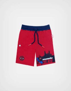 Bermuda Spider Man Color Rojo para niños
