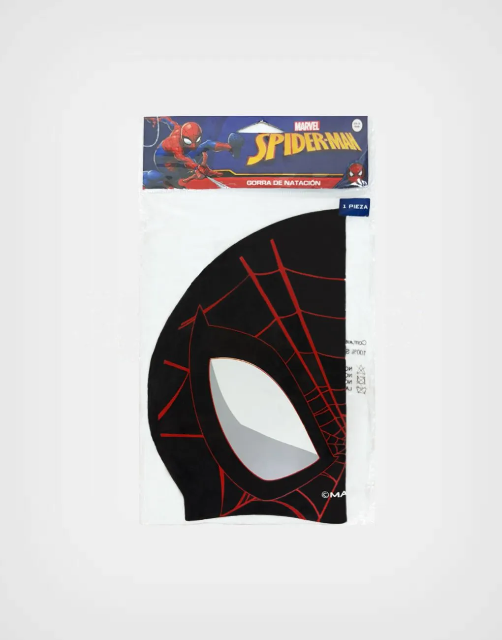 Gorro de Natación Spider Man Color Negro