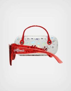 Lentes de Sol Minnie Mouse Color Beige + Rojo con Estuche Para Niñas