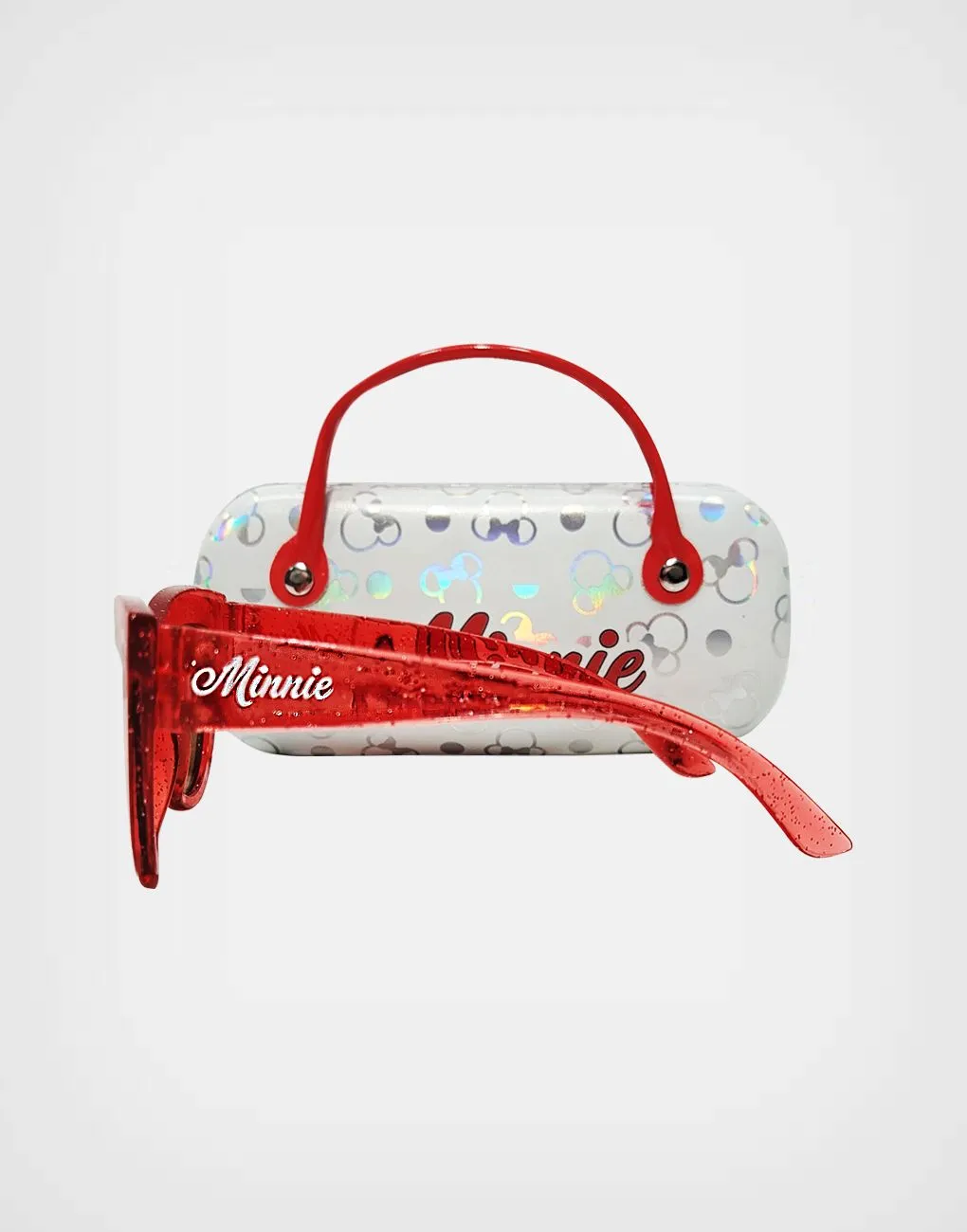 Lentes de Sol Minnie Mouse Color Beige + Rojo con Estuche Para Niñas