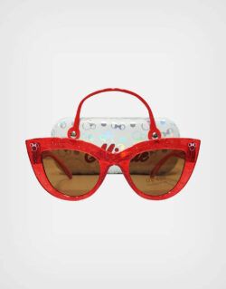 Lentes de Sol Minnie Mouse Color Beige + Rojo con Estuche Para Niñas