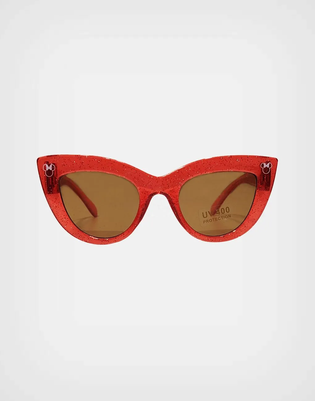 Lentes de Sol Minnie Mouse Color Beige + Rojo con Estuche Para Niñas