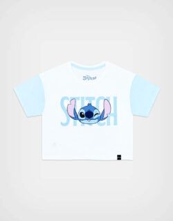 Polo Manga Corta Stitch Color Blanco Para Niñas
