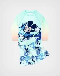 Ropa de Baño Mickey Mouse Color Celeste Para Niños