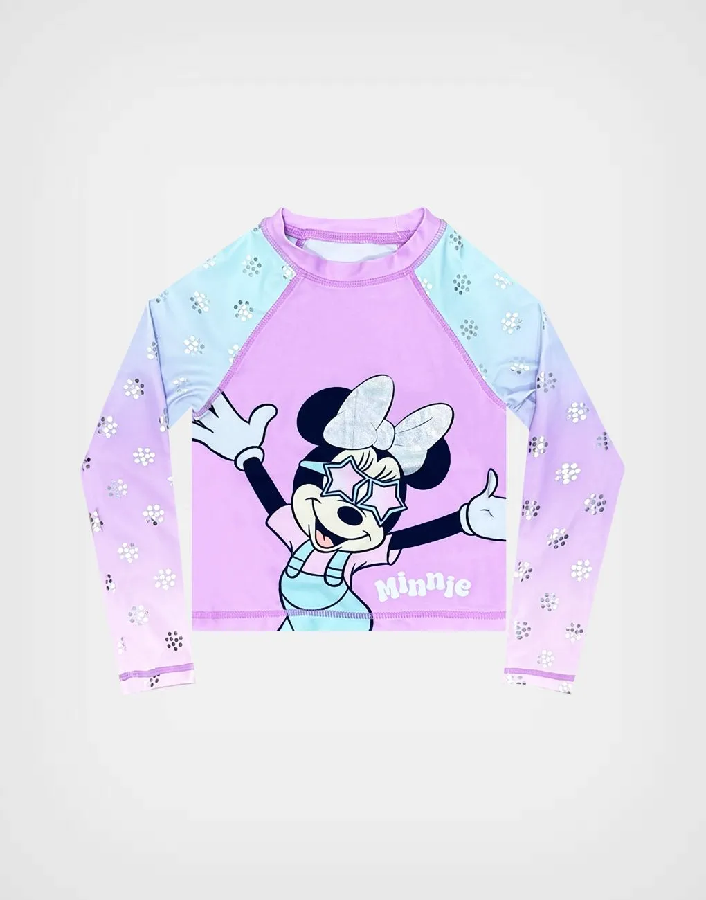 Ropa de Baño Minnie Mouse Color Lila 2 piezas Para Niñas