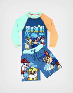 Ropa de Baño Paw Patrol Color Azul + Naranja Para Niños