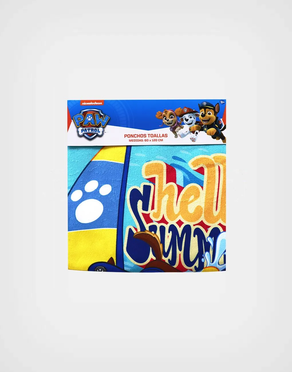 Toalla Poncho Color Celeste Paw Patrol