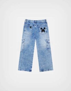 Pantalón Jean Color Azul Minecraft Para Niños