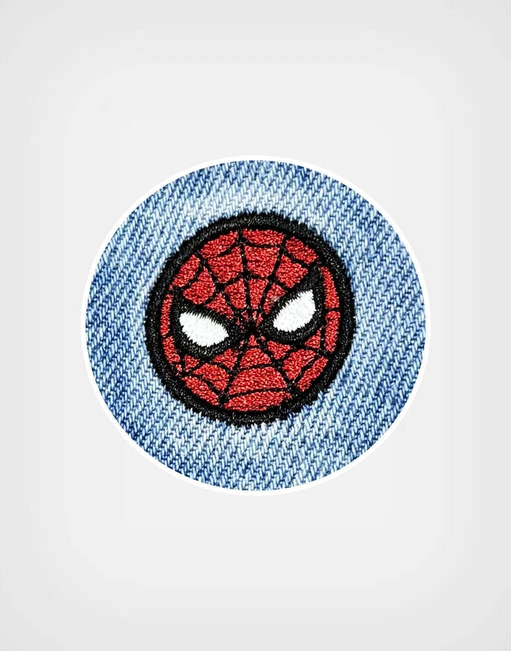 Pantalón Jean Carguero Color Azul Spider Man Para Niños