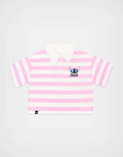 Polo Camisero Semi Crop Stitch
