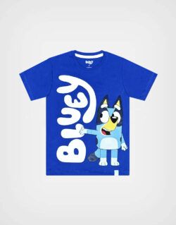 Polo Manga Corta Bluey Color Azul Para Niños