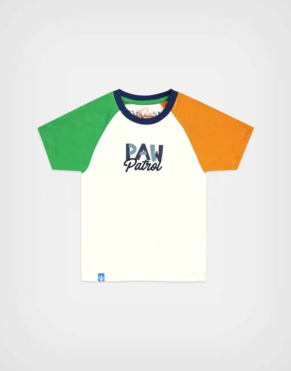 Polo Manga Corta Paw Patrol Color Verde + Naranja Para Niños