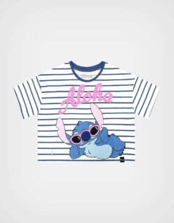 Polo Manga Corta Stitch Rayas Para Niñas