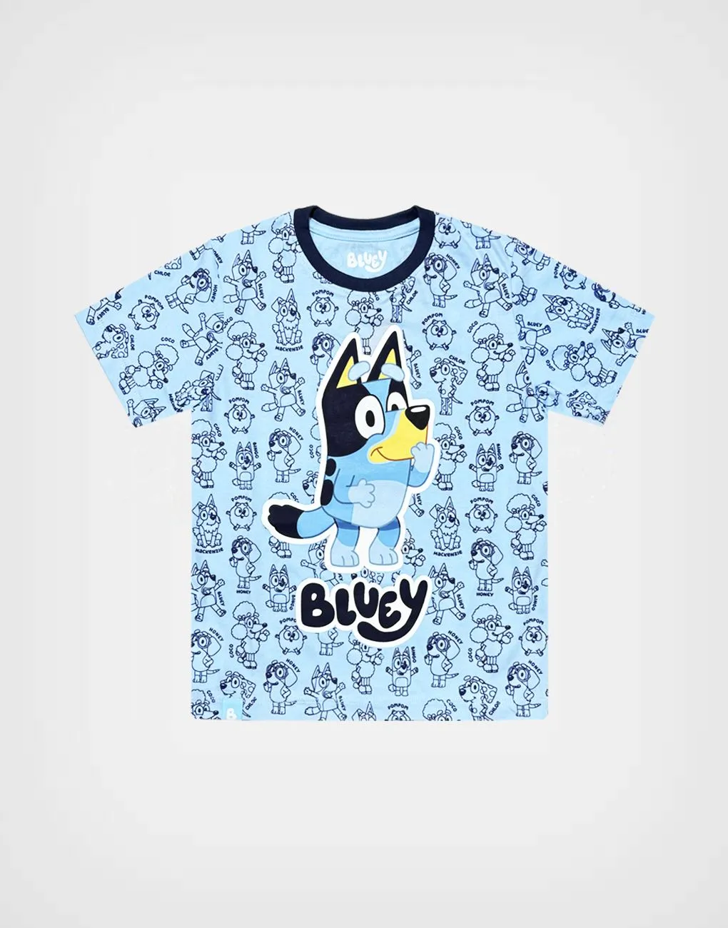 Pijama MC Bluey Color Celeste Para Niños