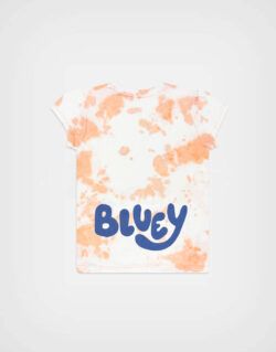 Polo Manga Corta Bluey Color Naranja Para Niñas