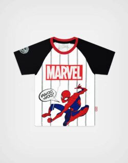 Polo Manga Corta Spider Man Marvel Para Niños