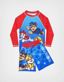 Ropa de Baño Paw Patrol Color Azul + Rojo Para Niños