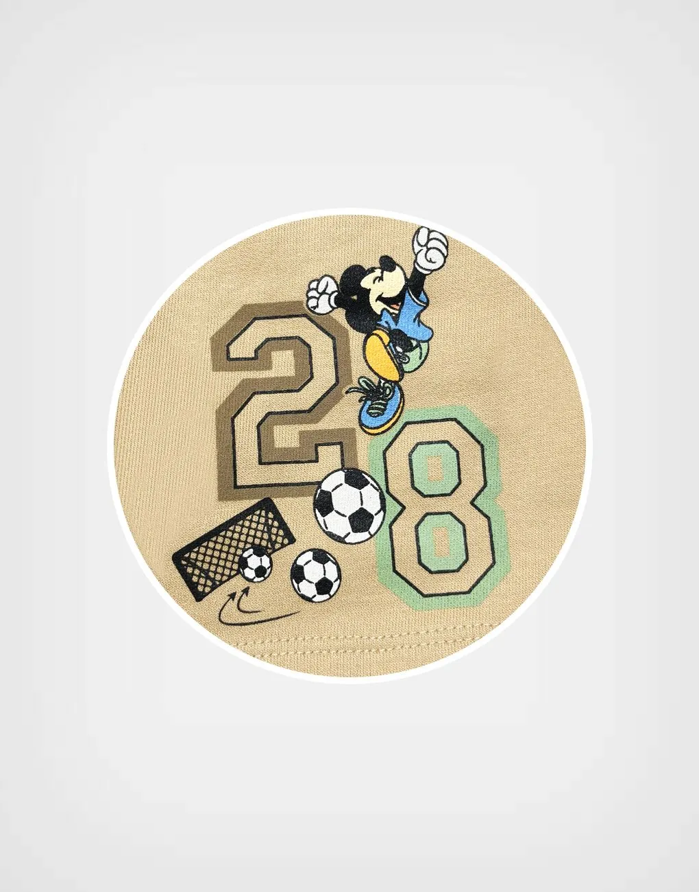 Bermuda Beige Mickey Mouse Para Niños