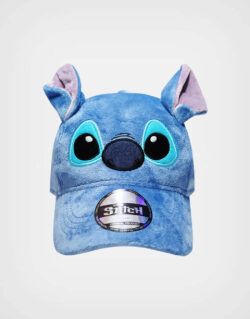 Gorra Stitch Azul Peluche con Orejitas para Niñas