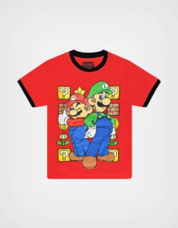 Polo Manga Corta Super Mario Bros Color Rojo Para Niños