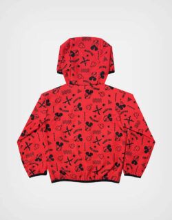 Casaca Cortaviento Color Rojo Con Capucha Mickey Mouse