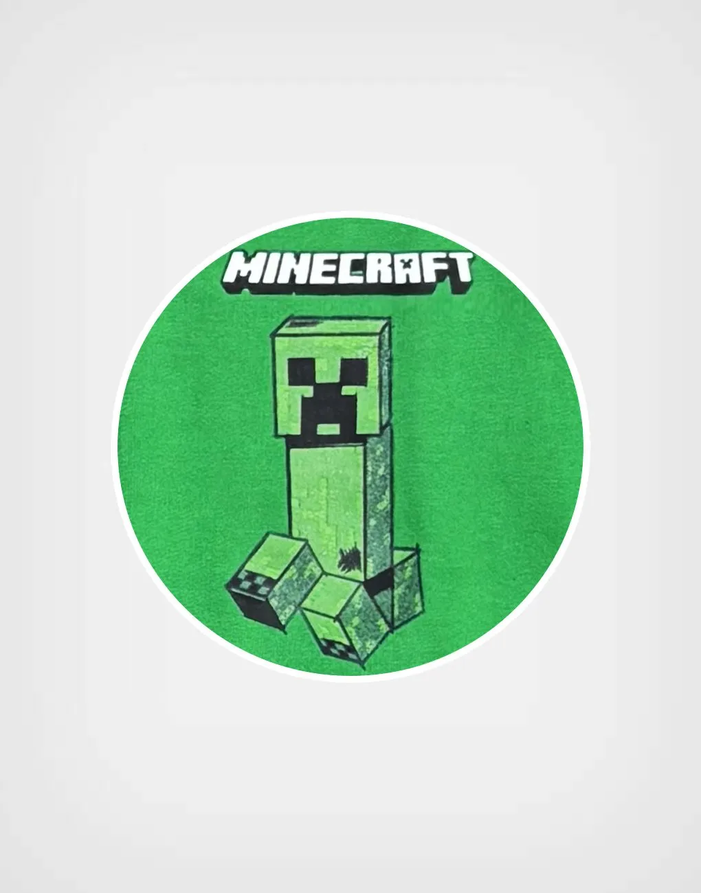Casaca Minecraft Creeper Color Verde + Negro para Niños