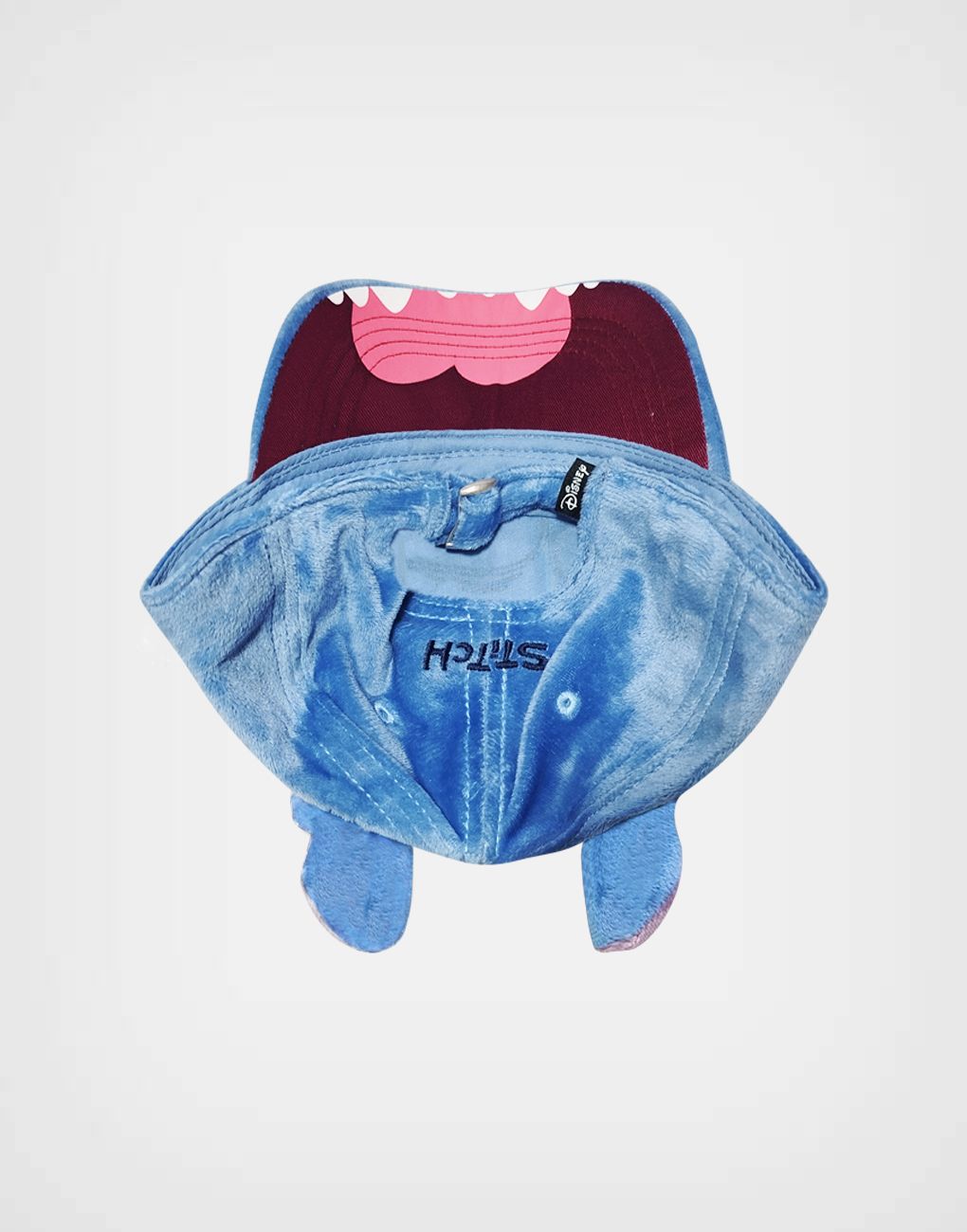 Gorra Stitch Color Azul Peluche con Orejitas