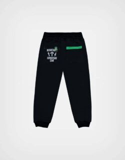 Pantalón Jogger Minecraft Creeper Color Verde + Negro Para Niños