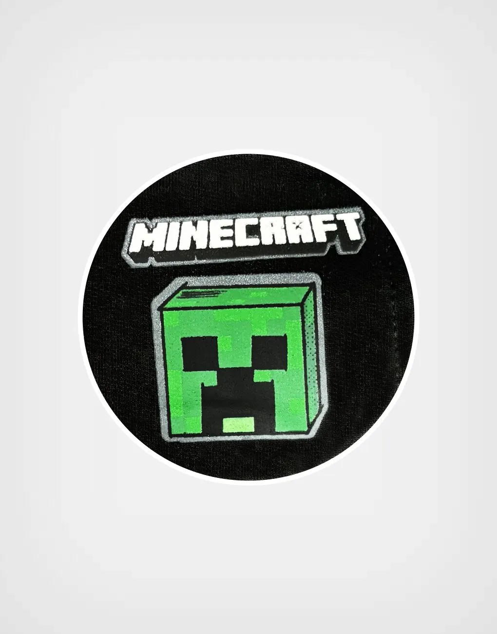Pantalón Jogger Minecraft Creeper Color Verde + Negro Para Niños