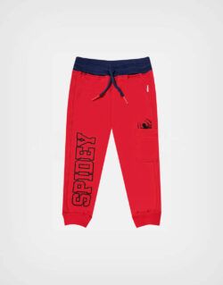 Pantalón Jogger Spider Man Color Azul + Rojo Para Niños