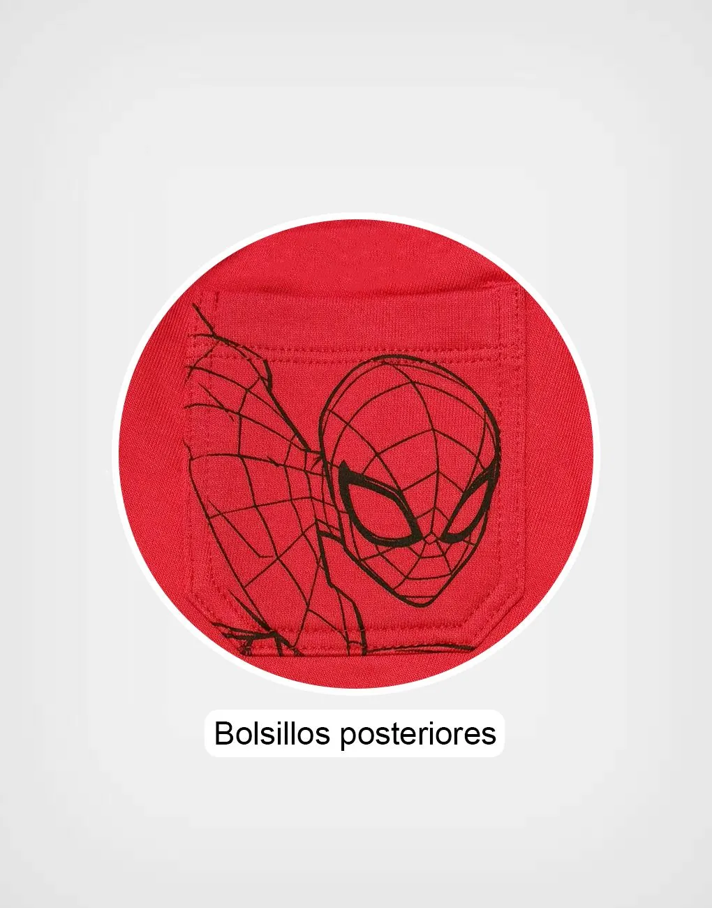 Pantalón Jogger Spider Man Color Azul + Rojo Para Niños