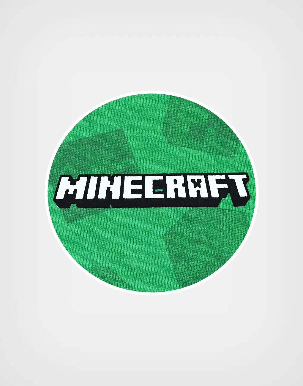 Polera Con Capucha Minecraft Creeper Color Verde + Negro Para Niños