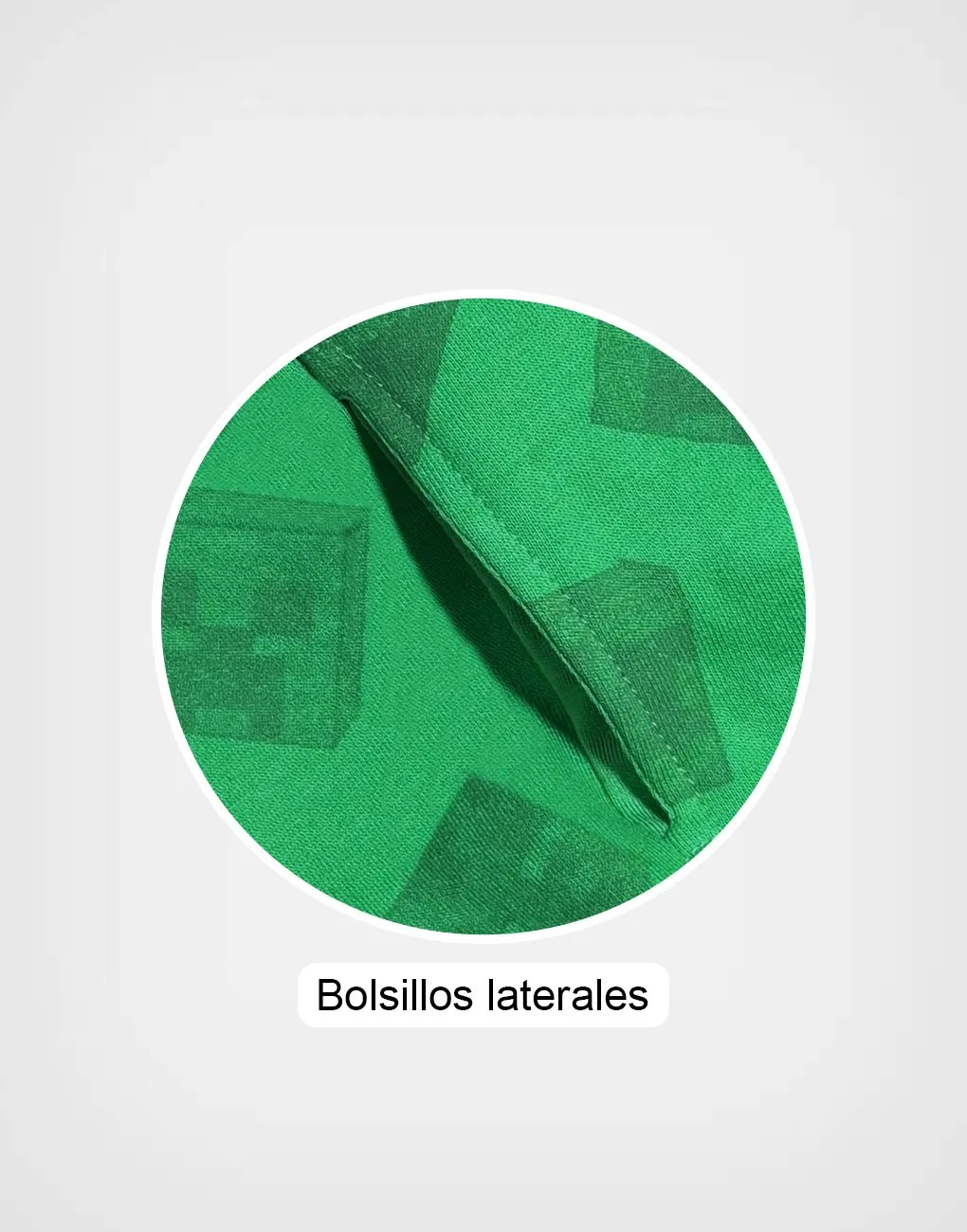 Polera Con Capucha Minecraft Creeper Color Verde + Negro Para Niños