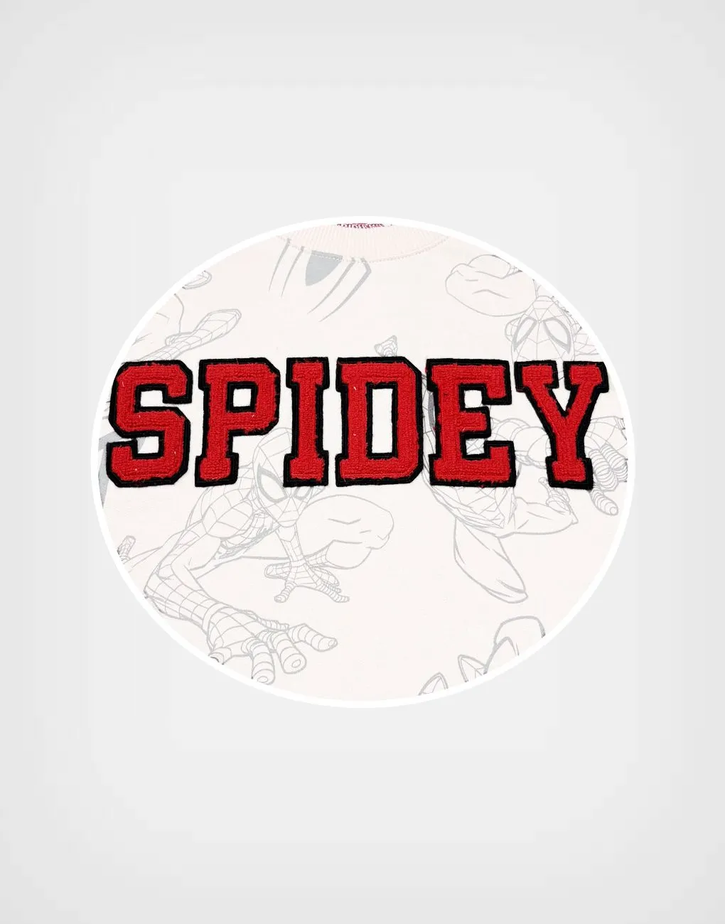 Polera Spider Man Color Beige + Rojo Para Niños