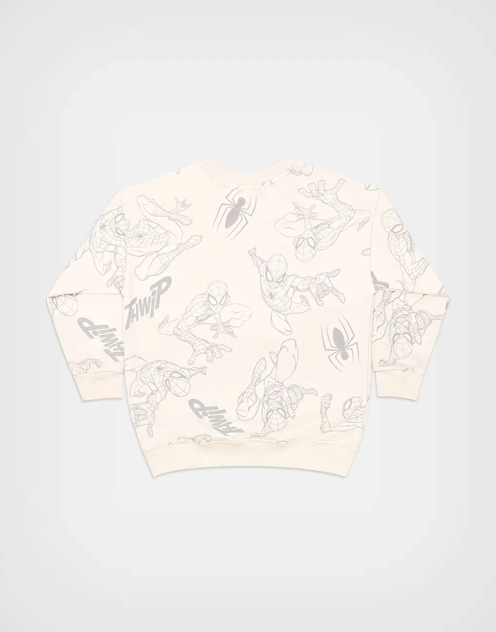 Polera Spider Man Color Beige + Rojo Para Niños