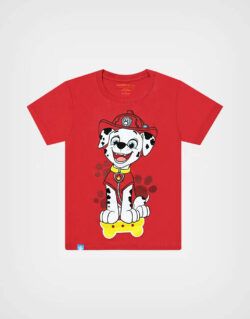 Polo Manga Corta Paw Patrol Marshall Color Rojo Para Niños