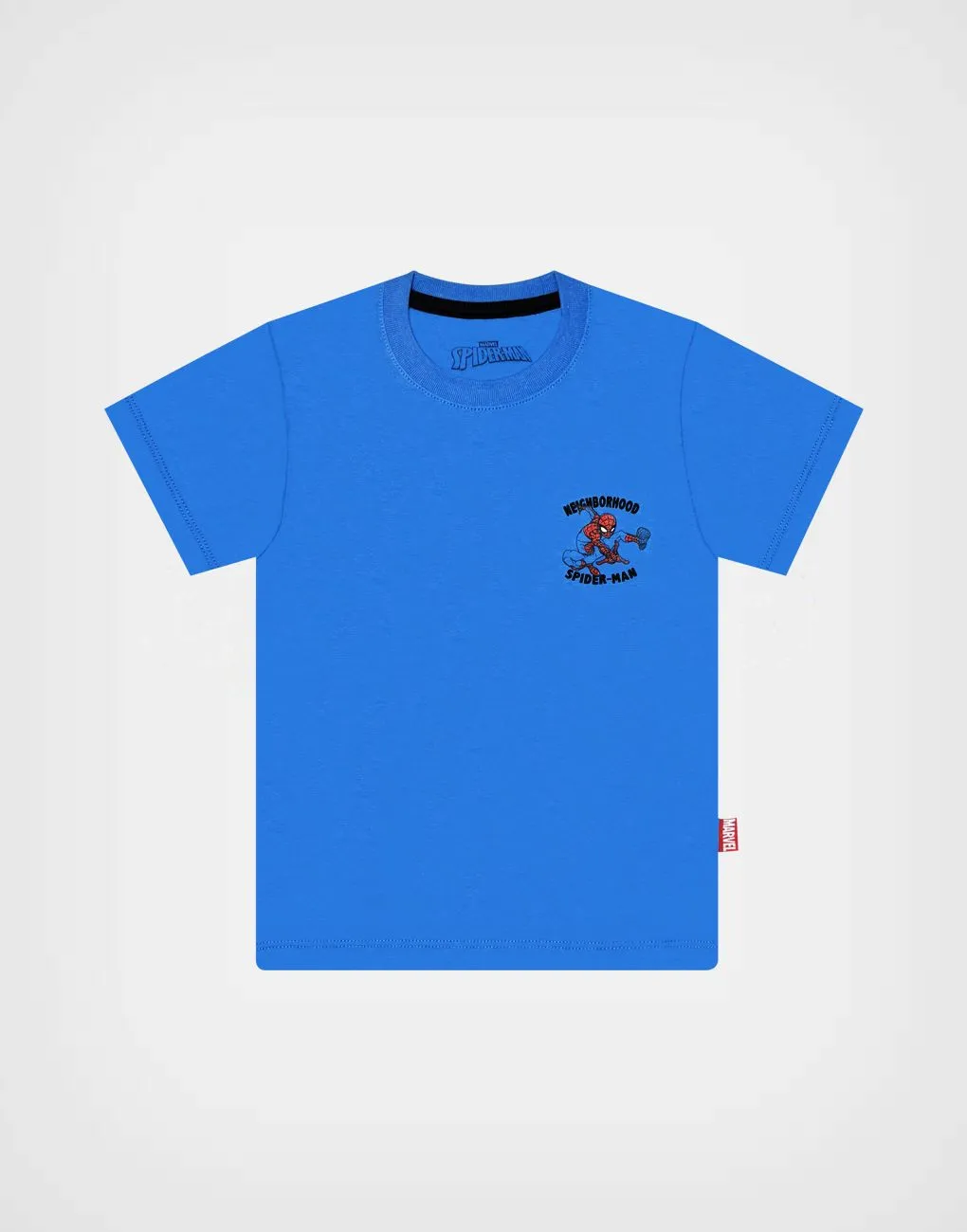 Polo Manga Corta Spider Man Neighborhood Color Azul Para Niños
