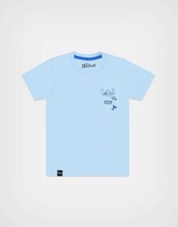 Polo Manga Corta Stitch 626 Color Celeste Para Niños