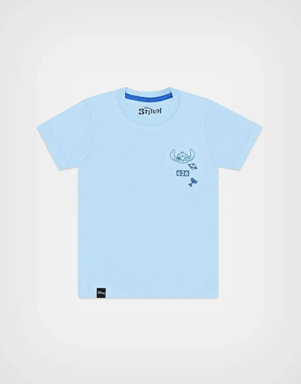 Polo Manga Corta Stitch 626 Color Celeste Para Niños